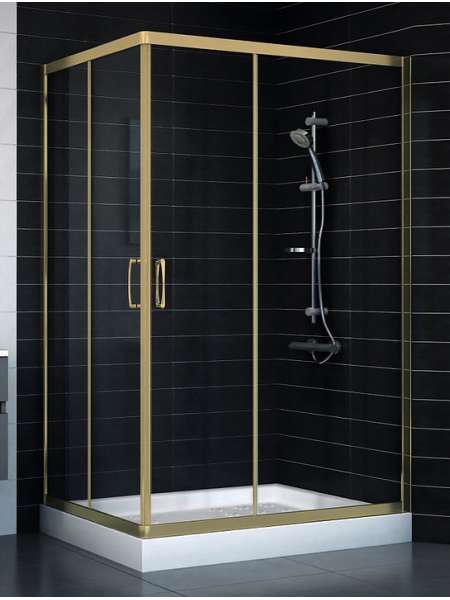 Душевой уголок Vegas Glass ZA-F 90*120 05 01 профиль бронза, стекло прозрачное