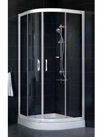 Душевой уголок Vegas Glass ZS-F 80*110 01 01 профиль белый, стекло прозрачное