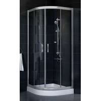 Душевой уголок Vegas Glass ZS-F 80*90 07 01 профиль матовый хром, стекло прозрачное