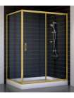 Душевой уголок Vegas Glass ZP+ZPV 130*90 09 01 профиль золото, стекло прозрачное