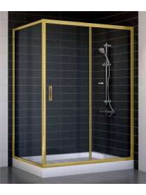 Душевой уголок Vegas Glass ZP+ZPV 130*90 09 01 профиль золото, стекло прозрачное