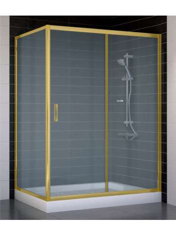 Душевой уголок Vegas Glass ZP+ZPV 140*80 09 10 профиль золото, стекло сатин