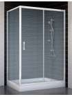 Душевой уголок Vegas Glass ZP+ZPV 120*70 01 02 профиль белый, стекло шиншилла