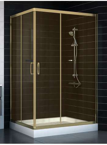 Душевой уголок Vegas Glass ZA-F 90*120 05 05 профиль бронза, стекло бронза