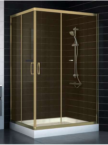 Душевой уголок Vegas Glass ZA-F 90*120 05 05 профиль бронза, стекло бронза