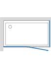 Душевой уголок GuteWetter Lux Rectan GK-103 левый 100x80 см стекло бесцветное, профиль хром