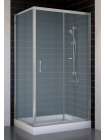 Душевой уголок Vegas Glass ZP+ZPV 100*70 07 10 профиль матовый хром, стекло сатин