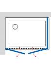 Душевой уголок GuteWetter Practic Rectan GK-402 левая 85x80 см стекло бесцветное, профиль матовый хром