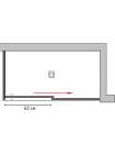 Душевой уголок GuteWetter Slide Rectan GK-863A правая 140x80 см стекло бесцветное, профиль хром