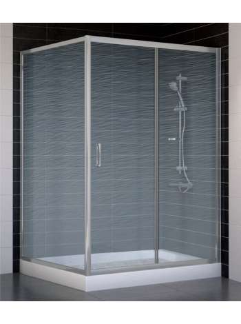 Душевой уголок Vegas Glass ZP+ZPV 130*100 07 02 профиль матовый хром, стекло шиншилла