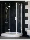 Душевой уголок Vegas Glass AFS-F 110*90 01 01 L профиль белый, стекло прозрачное