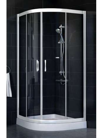 Душевой уголок Vegas Glass ZS-F 80*120 01 01 профиль белый, стекло прозрачное