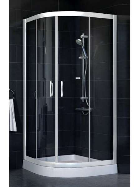 Душевой уголок Vegas Glass ZS-F 80*120 01 01 профиль белый, стекло прозрачное