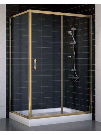 Душевой уголок Vegas Glass ZP+ZPV 120*80 05 01 профиль бронза, стекло прозрачное