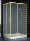 Душевой уголок Vegas Glass ZA-F 0110*100 09 10 профиль золото, стекло сатин