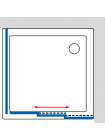 Душевой уголок GuteWetter Practic Square GK-403 правая 110x110 см стекло бесцветное, профиль матовый хром