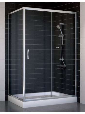 Душевой уголок Vegas Glass ZP+ZPV 120*70 08 01 профиль глянцевый хром, стекло прозрачное