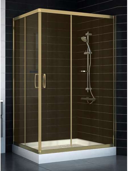 Душевой уголок Vegas Glass ZA-F 80*120 05 05 профиль бронза, стекло бронза