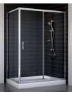 Душевой уголок Vegas Glass ZP+ZPV 130*70 08 01 профиль глянцевый хром, стекло прозрачное