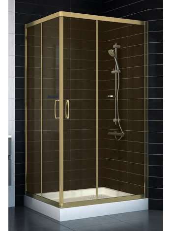 Душевой уголок Vegas Glass ZA-F 80*100 05 05 профиль бронза, стекло бронза