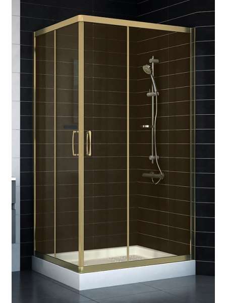 Душевой уголок Vegas Glass ZA-F 80*100 05 05 профиль бронза, стекло бронза