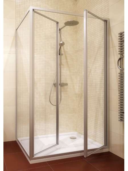 Душевой уголок GuteWetter Practic Rectan GK-402 правая 100x70 см стекло бесцветное, профиль матовый хром