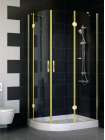 Душевой уголок Vegas Glass AFS-F 100*80 09 01 R профиль золото, стекло прозрачное