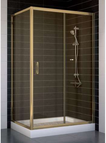 Душевой уголок Vegas Glass ZP+ZPV 110*70 05 05 профиль бронза, стекло бронза