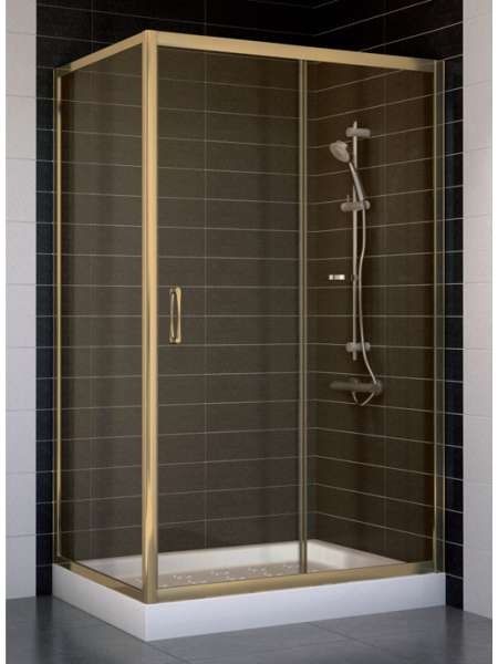 Душевой уголок Vegas Glass ZP+ZPV 110*70 05 05 профиль бронза, стекло бронза