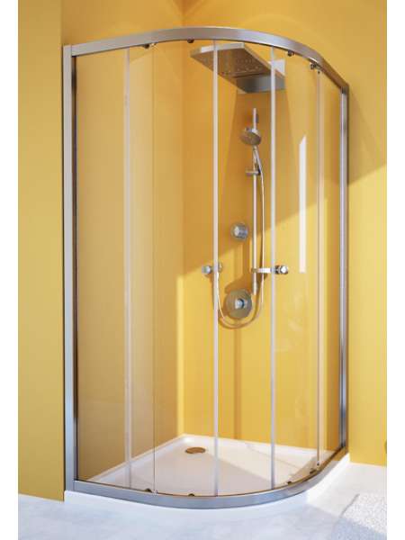 Душевой уголок GuteWetter Shape Round GK-864A 80x80 см стекло бесцветное, профиль хром