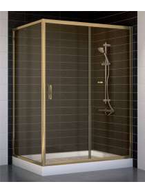Душевой уголок Vegas Glass ZP+ZPV 130*90 05 05 профиль бронза, стекло бронза