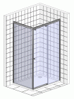 Душевой уголок GuteWetter Slide Rectan GK-863A правая 140x80 см стекло бесцветное, профиль хром