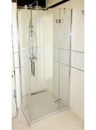 Душевой уголок GuteWetter Lux Square GK-103 правый 100x100 см стекло бесцветное, профиль хром