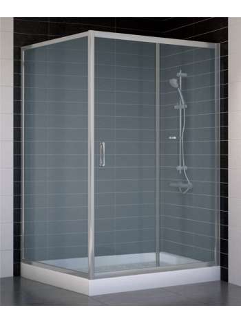 Душевой уголок Vegas Glass ZP+ZPV 120*100 07 10 профиль матовый хром, стекло сатин