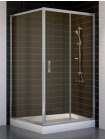 Душевой уголок Vegas Glass ZP+ZPV 100*100 07 05 профиль матовый хром, стекло бронза