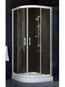 Душевой уголок Vegas Glass ZS-F 80*100 01 05 профиль белый, стекло бронза