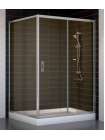 Душевой уголок Vegas Glass ZP+ZPV 130*100 07 05 профиль матовый хром, стекло бронза