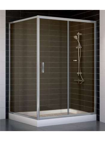 Душевой уголок Vegas Glass ZP+ZPV 130*100 07 05 профиль матовый хром, стекло бронза