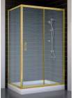Душевой уголок Vegas Glass ZP+ZPV 110*70 09 02 профиль золото, стекло шиншилла