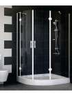 Душевой уголок Vegas Glass AFS-F 120*90 01 01 R профиль белый, стекло прозрачное