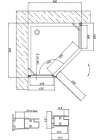 Душевой уголок Vegas Glass AFA-Pen 0090 01 05 L профиль белый, стекло бронза