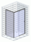 Душевой уголок GuteWetter Slide Rectan GK-863B левая 120x70 см стекло бесцветное, профиль хром