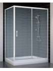 Душевой уголок Vegas Glass ZP+ZPV 130*70 01 02 профиль белый, стекло шиншилла