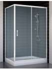 Душевой уголок Vegas Glass ZP+ZPV 120*70 01 10 профиль белый, стекло сатин