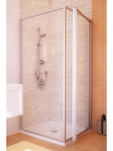 Душевой уголок GuteWetter Practic Rectan GK-401 правая 85x70 см стекло бесцветное, профиль матовый хром
