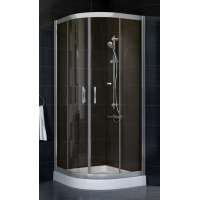 Душевой уголок Vegas Glass ZS-F 80*90 07 05 профиль матовый хром, стекло бронза
