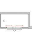 Душевой уголок GuteWetter Slide Rectan GK-865 правая 130x80 см стекло бесцветное, профиль хром