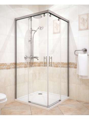 Душевой уголок GuteWetter Slide Square GK-864 70x70 см стекло бесцветное, профиль хром