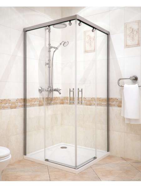 Душевой уголок GuteWetter Slide Square GK-864 70x70 см стекло бесцветное, профиль хром