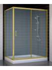 Душевой уголок Vegas Glass ZP+ZPV 140*70 09 10 профиль золото, стекло сатин